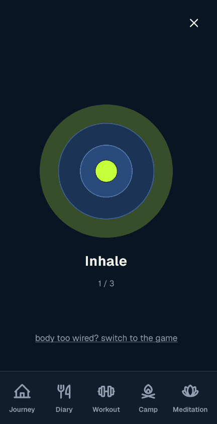 Tikva app: SOS guided breathing to hold an urge